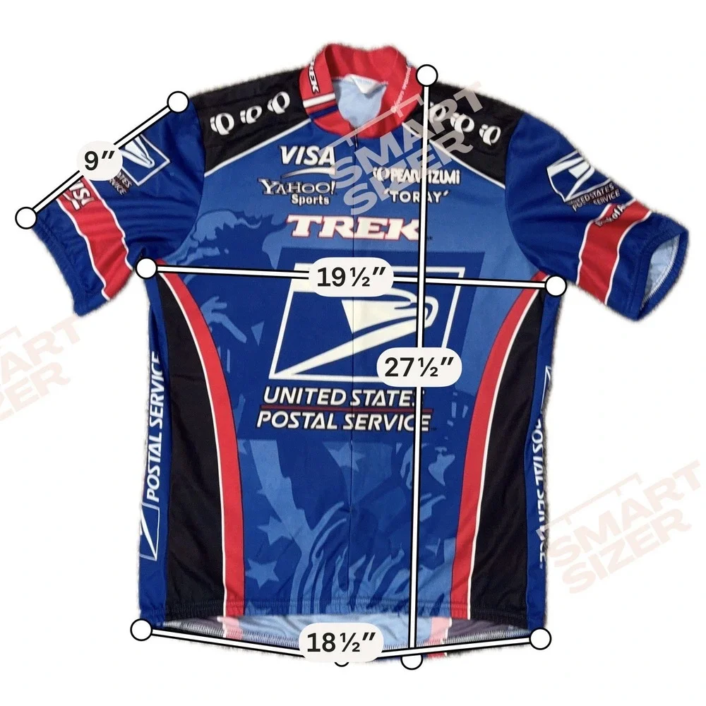 VTG Pearl Izumi Cycling Jersey Men's Medium USPS Trek Lance Armstrong 3/4 Zip FS - Picture 4 of 6